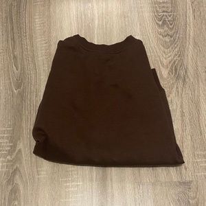 F21 brown crewneck sweatshirt